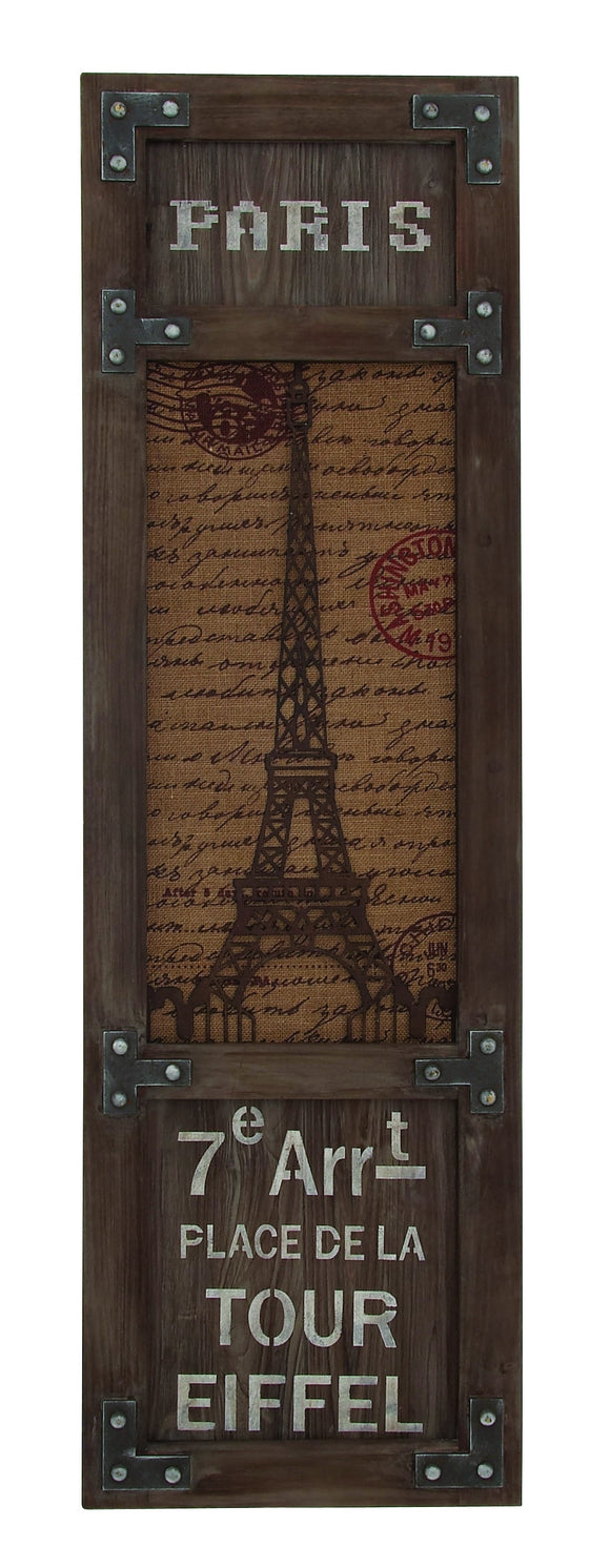 Eiffel Tower Themed Wooden Framed Wall Décor