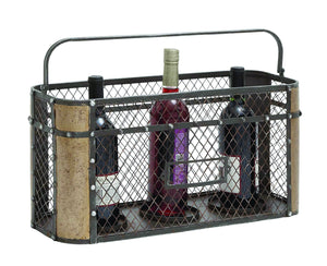 Classic Irish metal wine basket