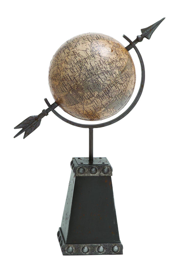 British-styled metal globe
