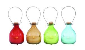 Uniquely Styled Glass Led Candle 4 Assorted