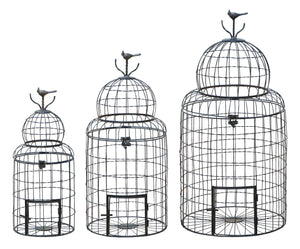 Victorian Style Bird Cage With `Perching Bird