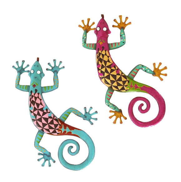 Gecko Assorted with Bright Colors - Set of 2