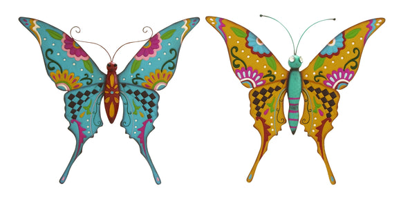 Butterfly Assorted with Bright Colors - Set of 2