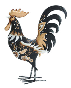 Tuscan rooster with metallic finish