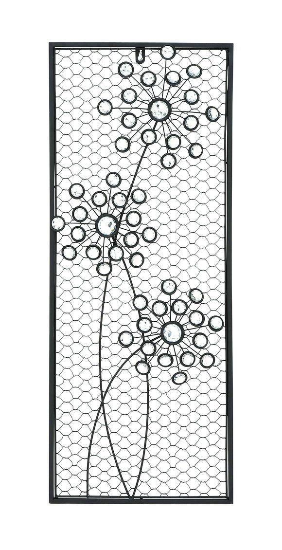 Floral design metal wall décor