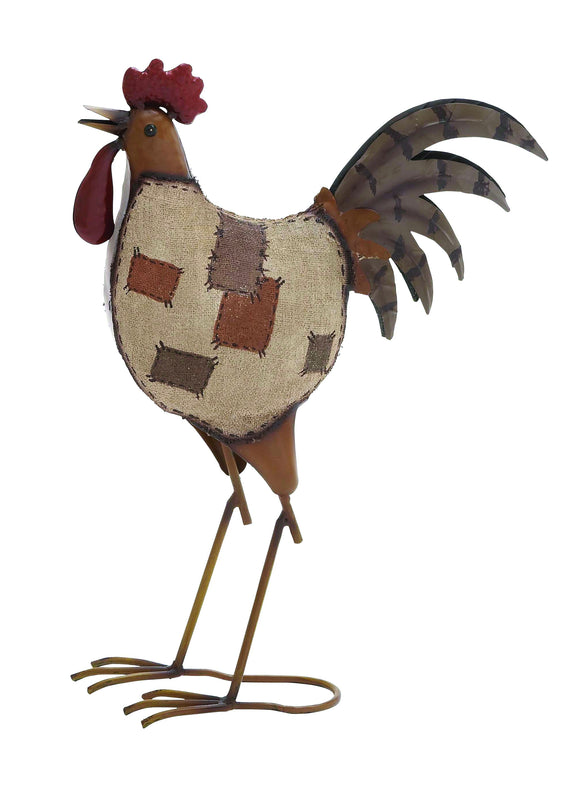 Metal crafted rocking rooster