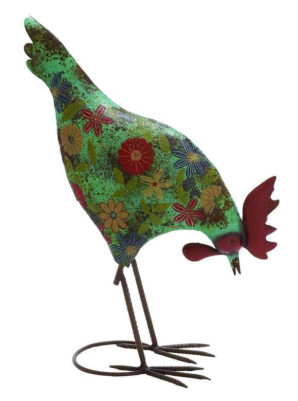 Classy Styled Multicolored Metal Rooster