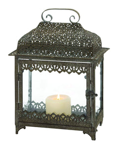 Contemporary Styled Attractive Metal Glass Lantern