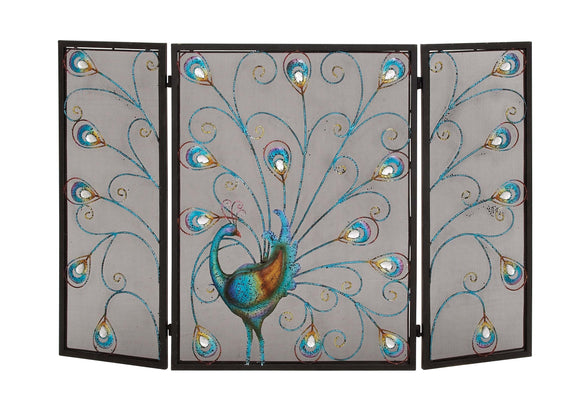 The Colorful Metal Fireplace Screen