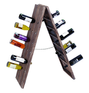 Handmade Collapsible Wine Rack Stand With 18 Slots