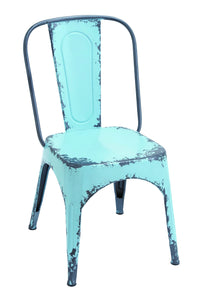 Blue Chair with Dash of Color and Vibrancy in Classic Style