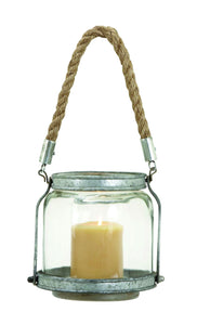 Lantern with minimalistic detailing for rustic appeal