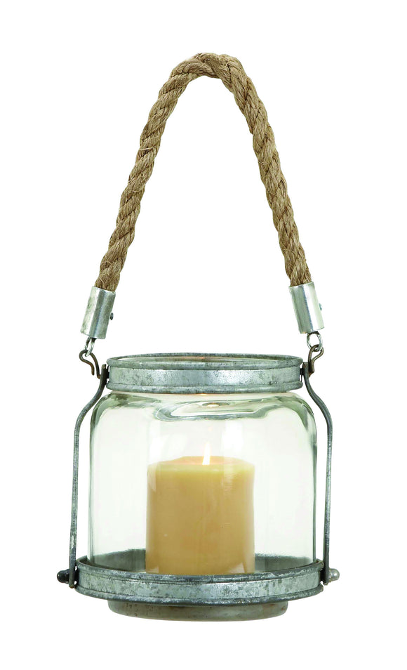 Lantern with minimalistic detailing for rustic appeal