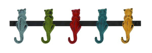 Spunk metal cat wall hooks