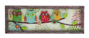 Multihued lovely birdie wall décor