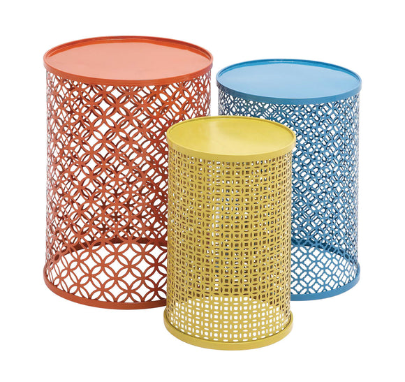 The Colorful Set of 3 Metal Tables