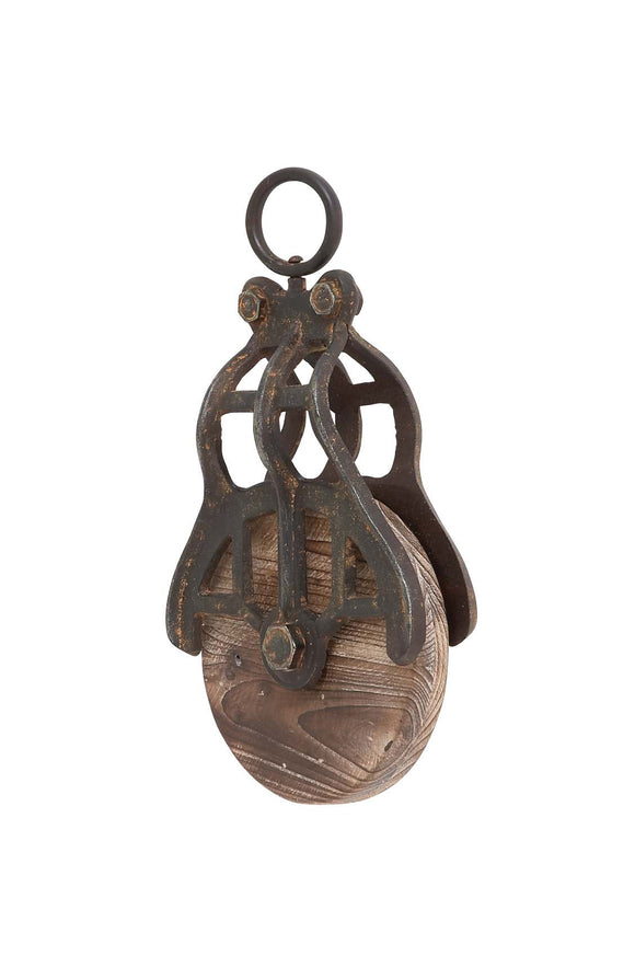 Attractive Styled Exquisite Metal Wood Pully Decor