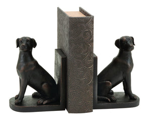 Library Polystone Dog Bookend St 8"H, 6"W