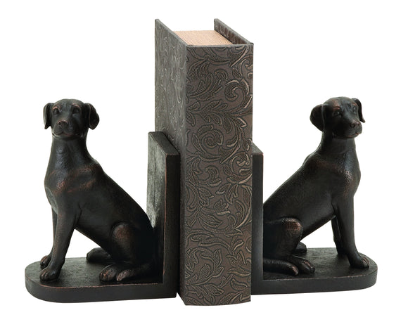 Library Polystone Dog Bookend St 8