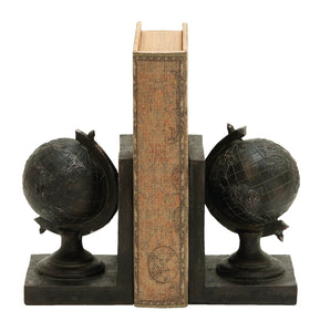 World Globe Themed Book End Set