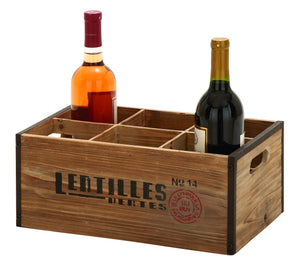 Wood Wine Holder 14"W, 6"H Unique Home Accents