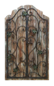 Wood Metal Wall Decor  43"H, 25"W Wall Decor