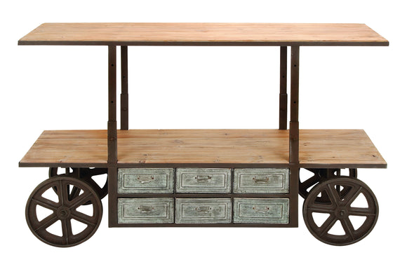 Reclaim Metal Wood Storage Cart 63