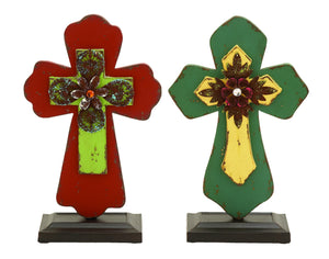 Inspirational Cross décor With Blooming Flowers