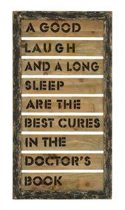 Wall Décor With Inspirational Humor And Laughter Message