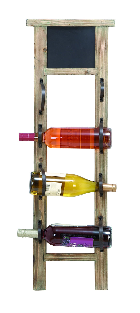 Unique Chalkboard Wine Rack With 4 Slots