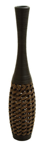 47" Flower Vase In Stylish Wicker Woven Pattern