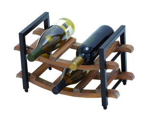 Solid Wooden Wine Rack with Natural Wood Finish