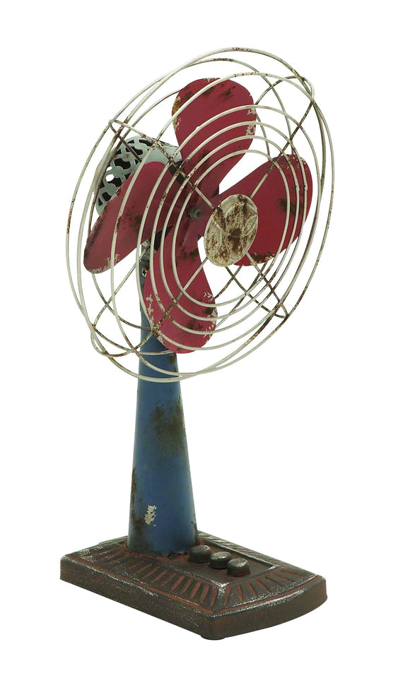 Designed Metal Fan Decor in Rustic Appearance