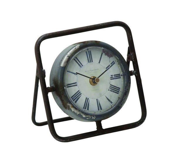 Beautiful Metal Clock with Dark Frame