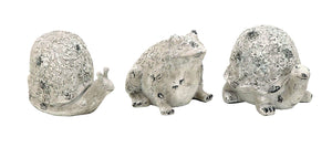 Long Lasting Poly Stone Animals - Set of 3