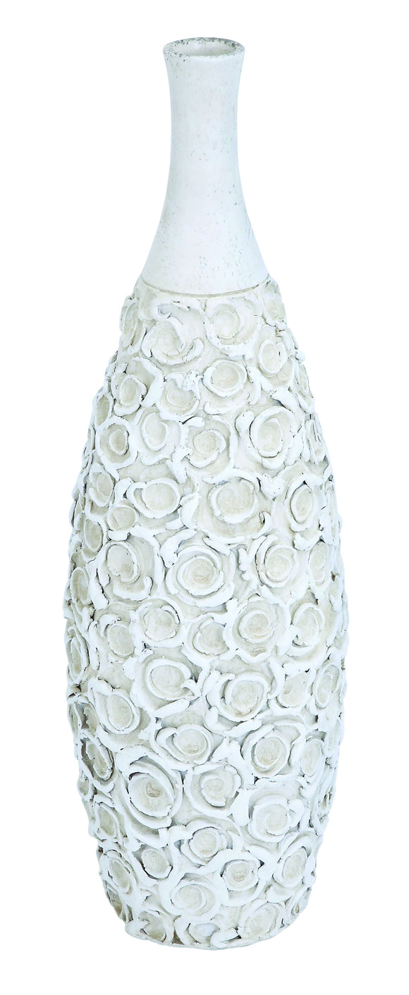 Modern Ceramic Bottle Vase in White Color