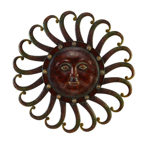 METAL SUN WALL PLAQUE FEEL THE WARMTH OF SUN