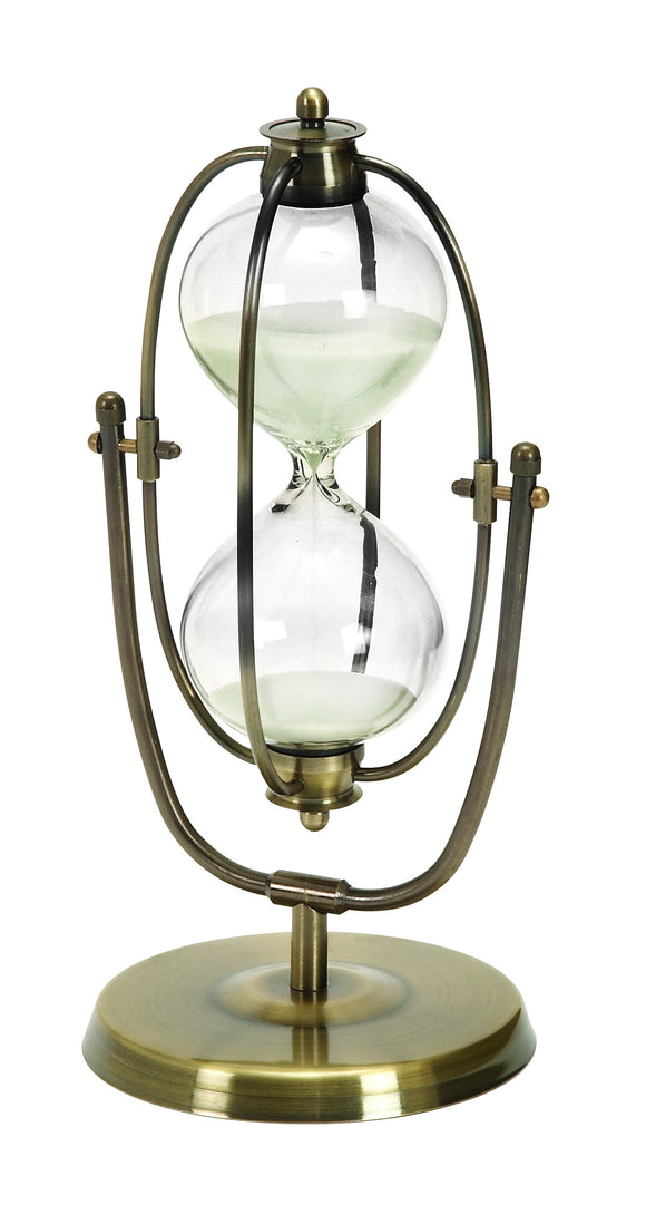 METAL/GLASS 30 MINUTES HOURGLASS ENTERTAINING TABLE DECOR