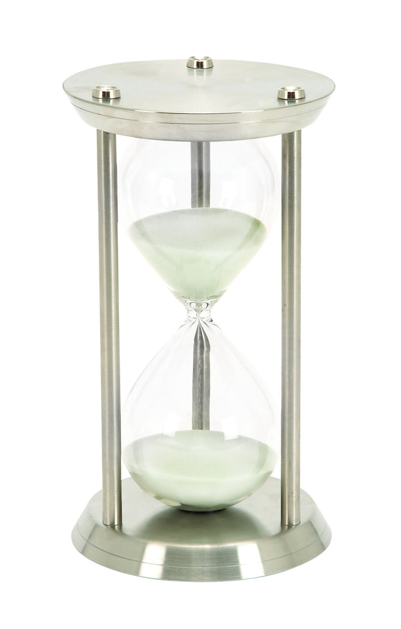 METAL/GLASS 60 MINUTES HOURGLASS FOR HOUR MEASUREMENT