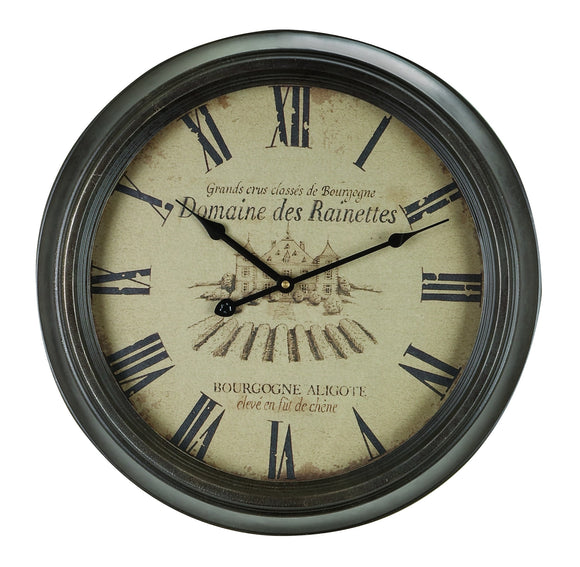 METAL WALL CLOCK WITH ROMAN NUMERALS