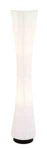 Metal Wood Floor Lamp in Tall Structural Natural White Shade