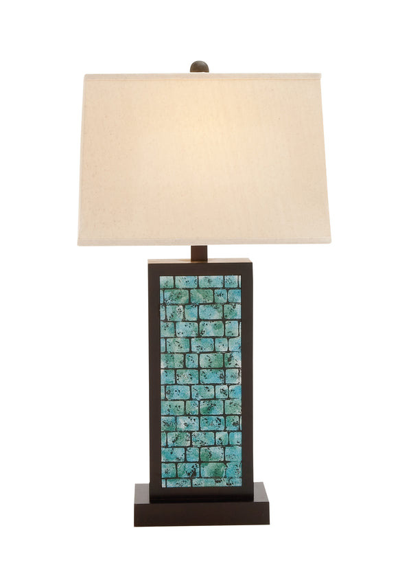 The Blue Wood Table Lamp