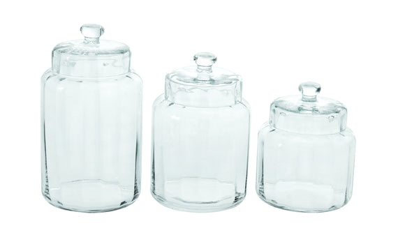 Simple Glass Container Jar Set For The Kitchen