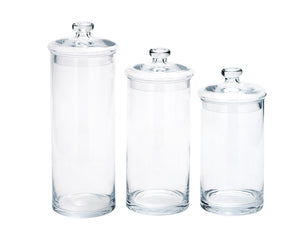 Glass set of 3 jars