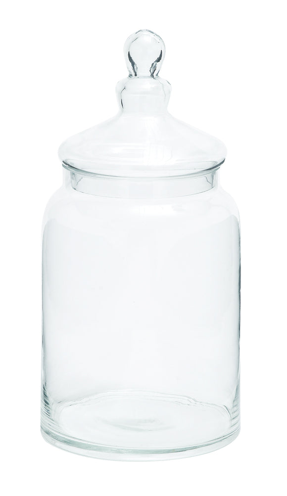 Clear glass multi-purpose elegant jar