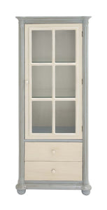 The Elegant Wood Glass Cabinet With Drawer