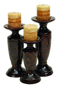 CERAMIC CANDLE HOLDER SET OF 3 FOR DANCING LIGHTS