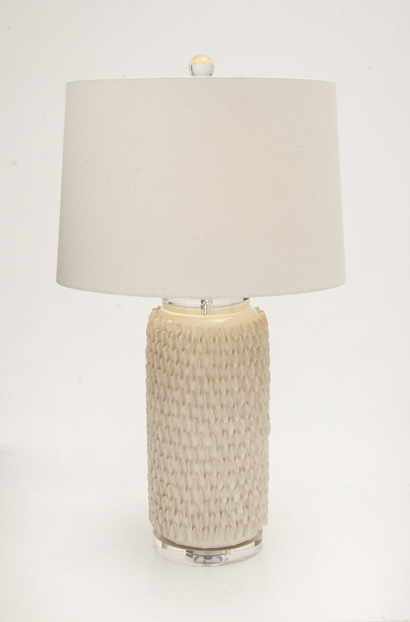 The Peasant Ceramic Crystal Table Lamp