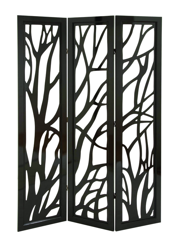 Panel Screen in Slick Brown Finish & Lightweight - Set of 3