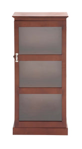 The Polished Wood Glass Cabinet